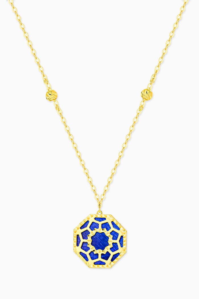 Amelia Marrakesh Mother of Pearl Necklace in 18kt Yellow Gold
