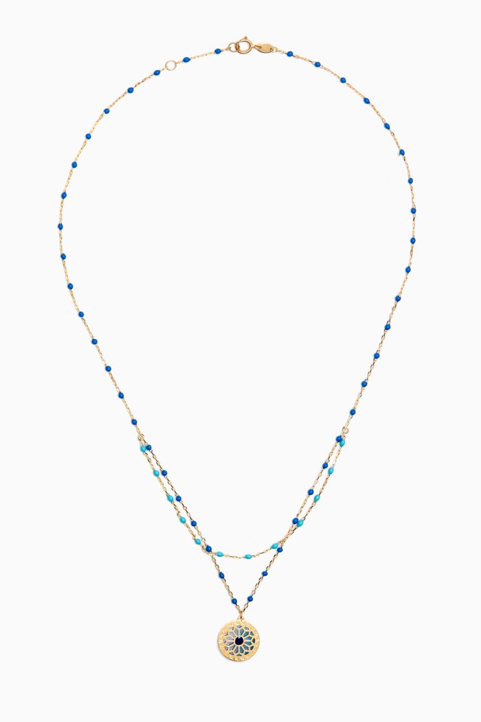 

Amelia Athens Beaded Necklace in 18kt Yellow Gold