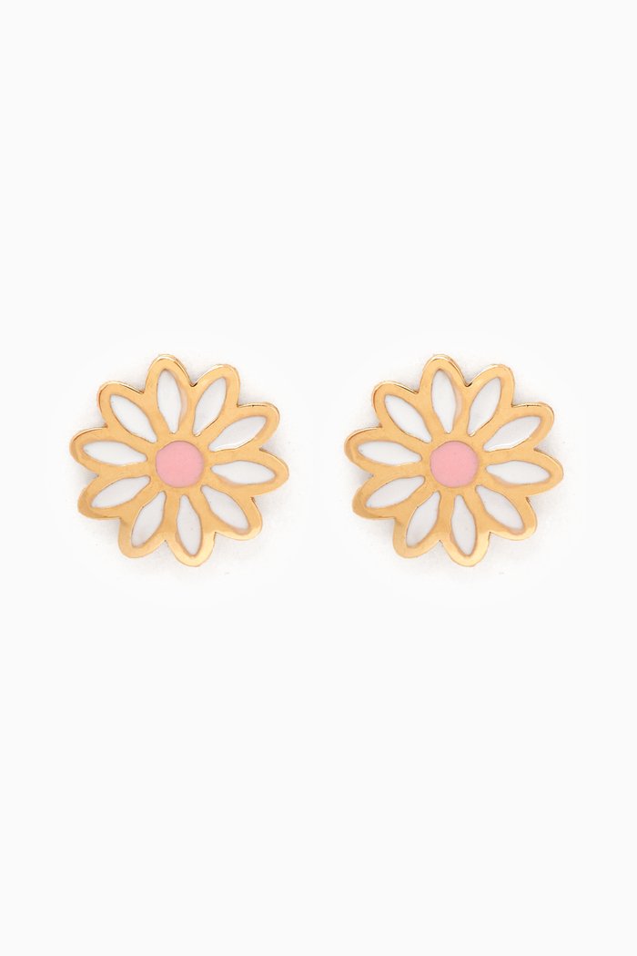 

Flower Earrings in 18kt Yellow Gold