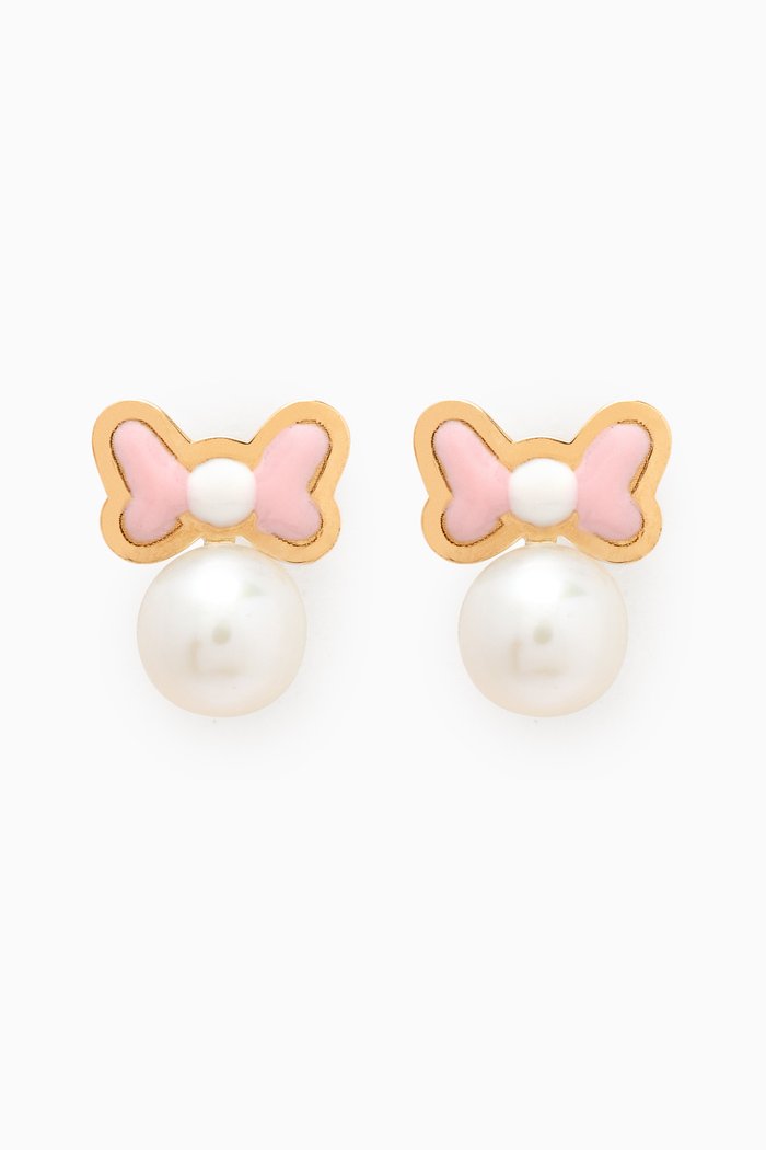

Bow & Pearl Earrings in 18kt Yellow Gold
