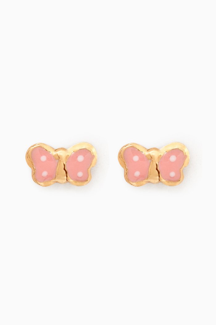 

Dotted Butterfly Stud Earrings in 18kt Yellow Gold