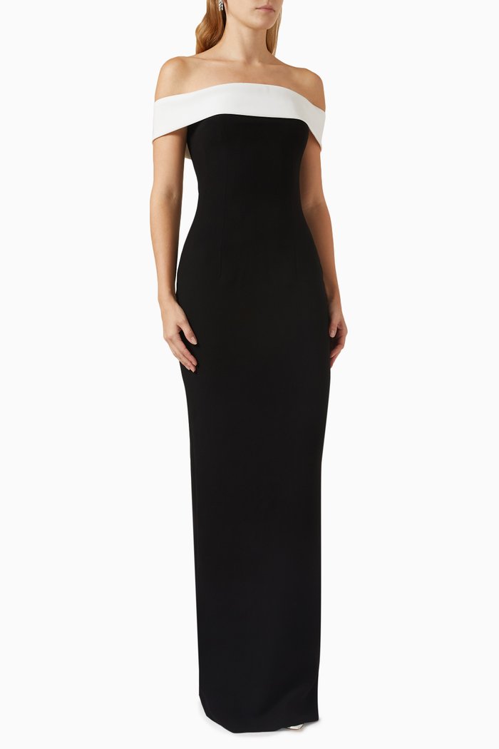 

Off-shoulder Column Dress, Multicolour