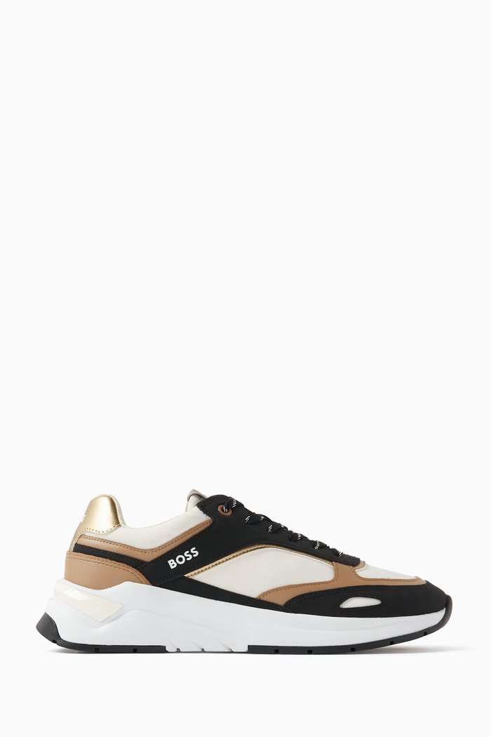 

Skylar Low-top Sneakers in Mixed Material, Black