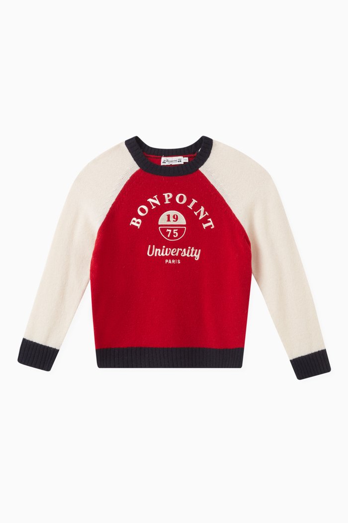 Damian Pullover in Wool, Red