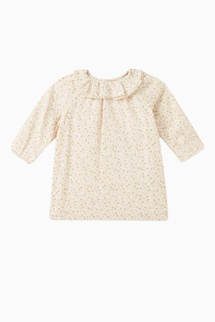 

Flavili Cherry Print Dress in Cotton, Pink