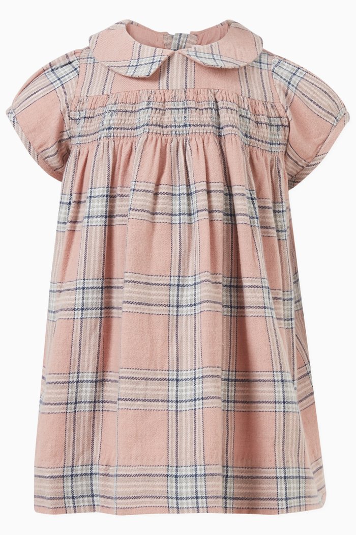 

Joyeuse Smocked Dress in Cotton, Pink