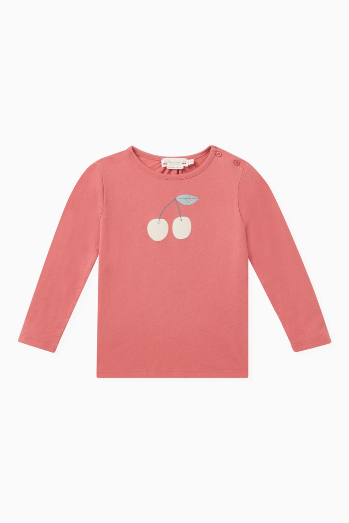 

Tahsina Long Sleeved T-Shirt in Organic Cotton, Red