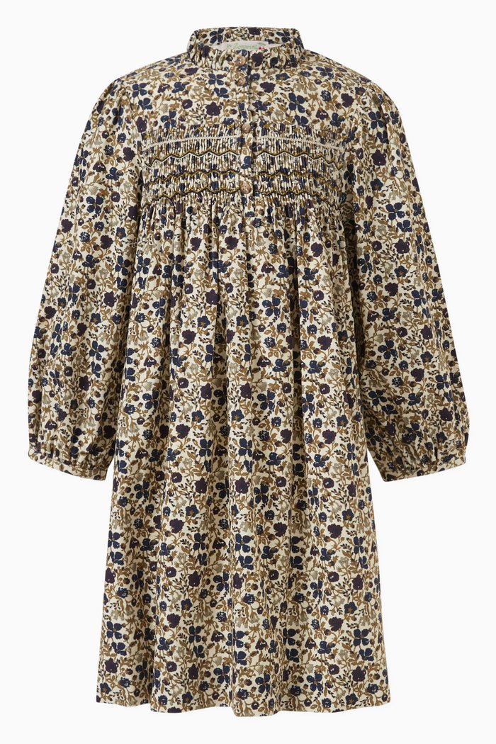 Tamsin Dress in Cotton, Neutral
