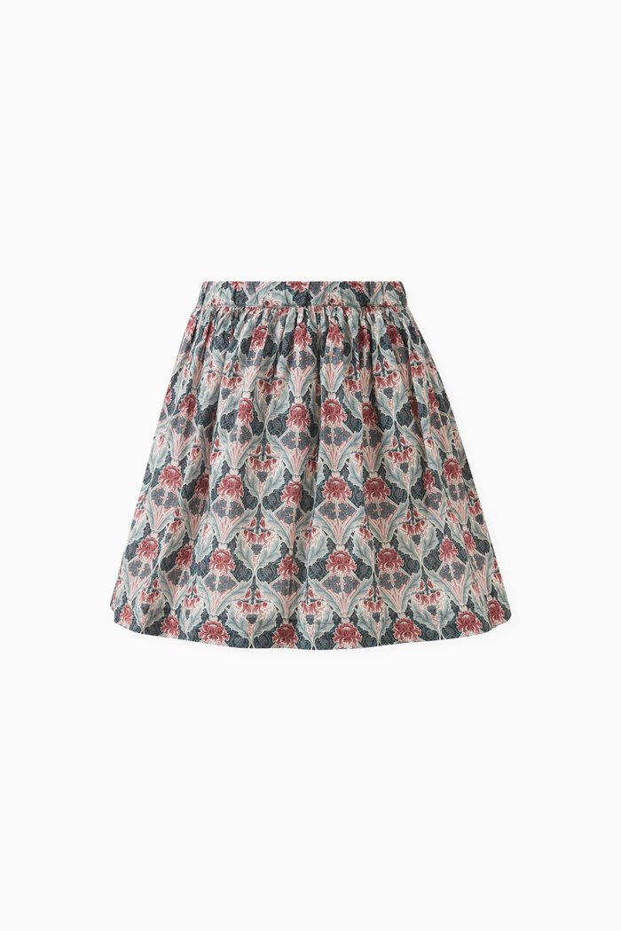 

Liberty Print Skirt in Organic Cotton, Red