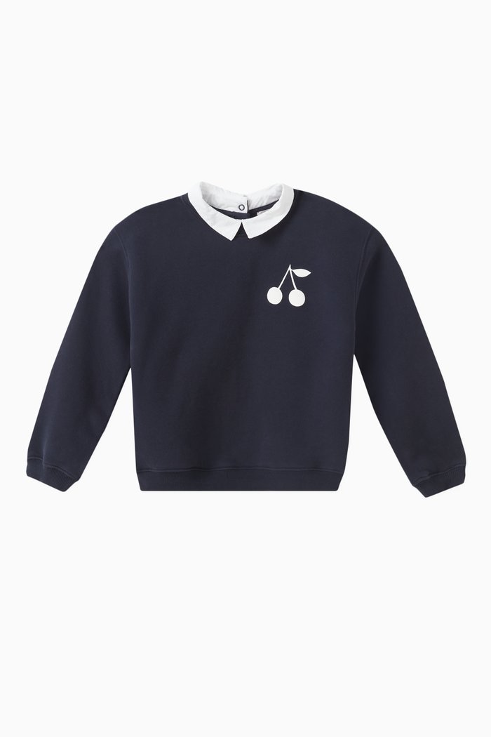 

Claudia Sweatshirt in Organic Cotton Fleece, Blue