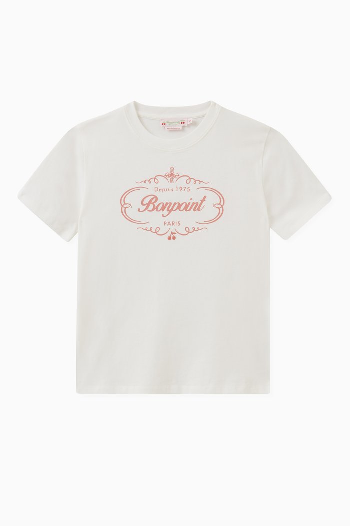

Thida Logo T-shirt in Organic Cotton, Pink