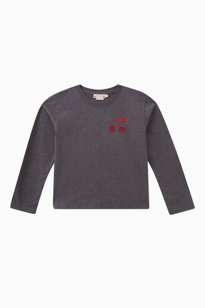 

Theia Logo T-shirt in Organic Cotton, Grey