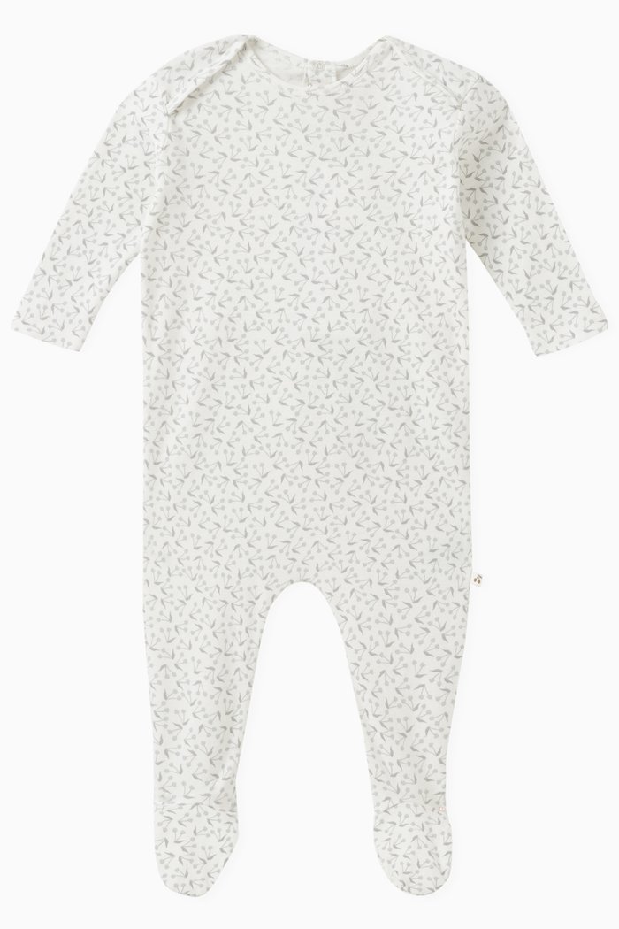 

Catia Cherry Print Pyjamas in Organic Cotton, Blue
