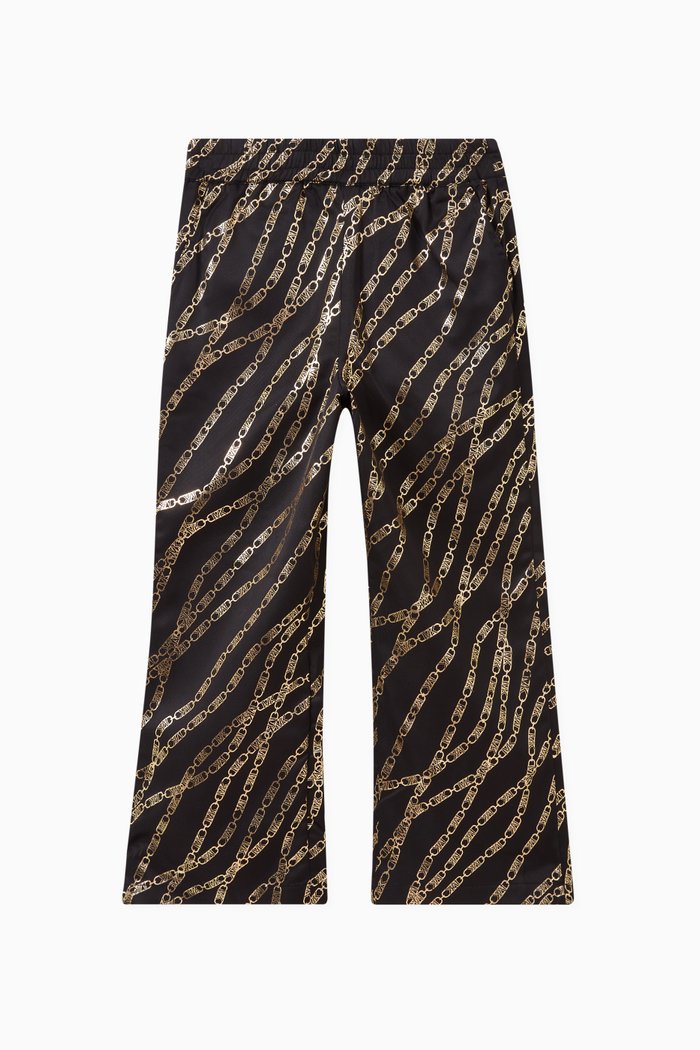 

Chain-print Pants in Viscose, Black