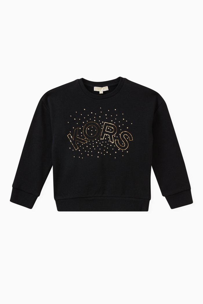 

Logo Print Sweatshirt in Cotton, Black