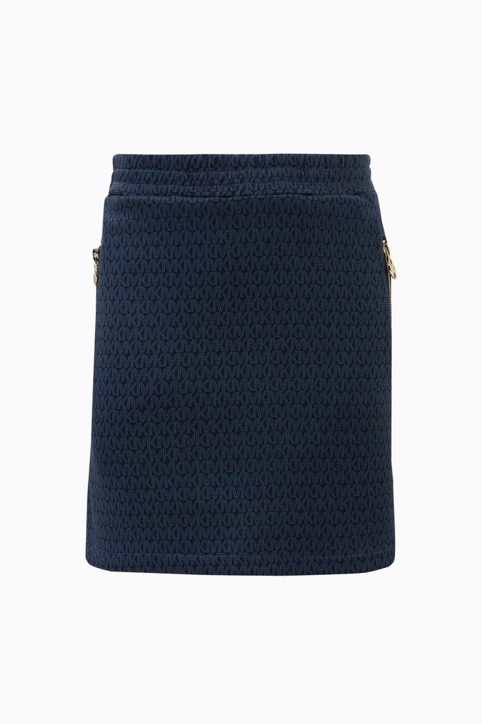 

Logo Skirt in Cotton, Blue