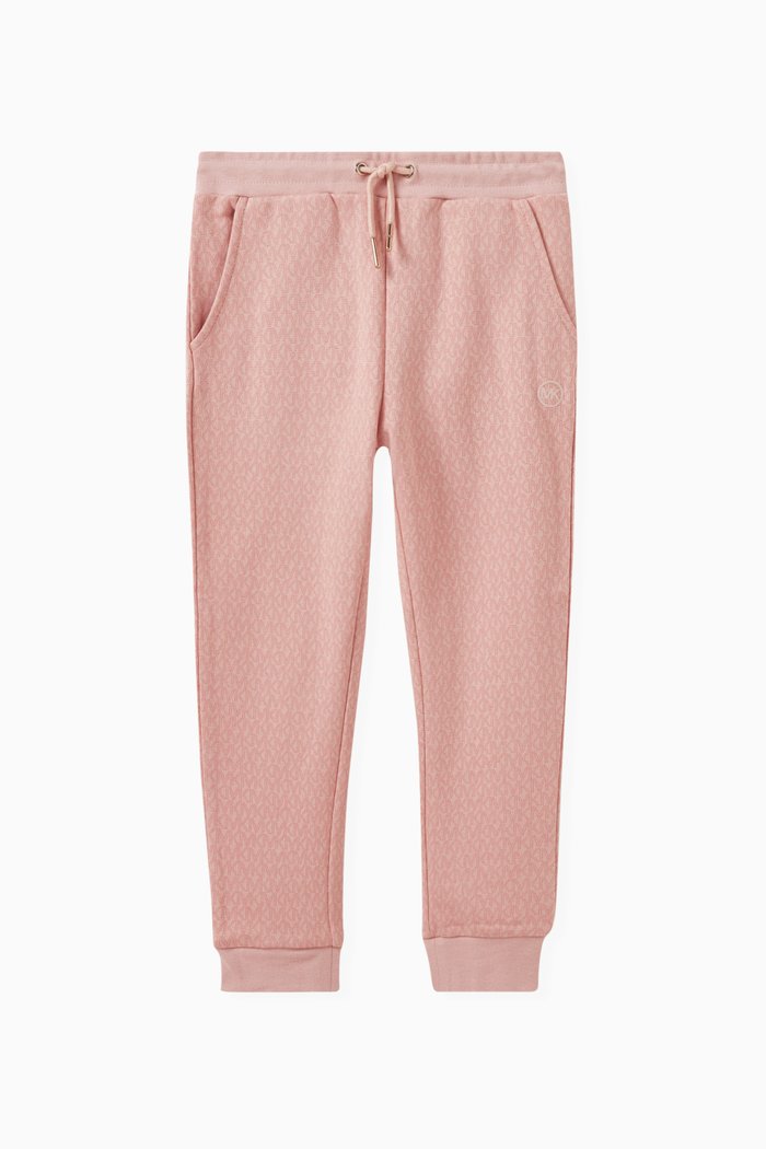 

Logo-Print Track Pants in Cotton, Pink