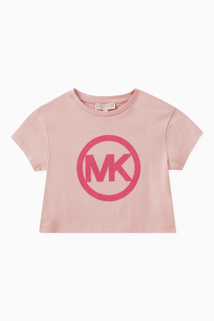 

Logo-print T-shirt in Cotton, Pink