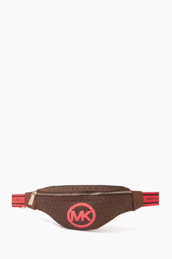 

Logo Belt Bag in Monogram Canvas, Brown