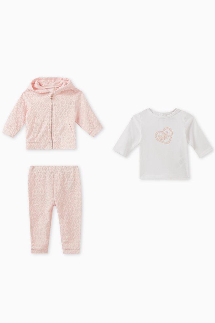 

Logo Tracksuit Set in Cotton, Pink
