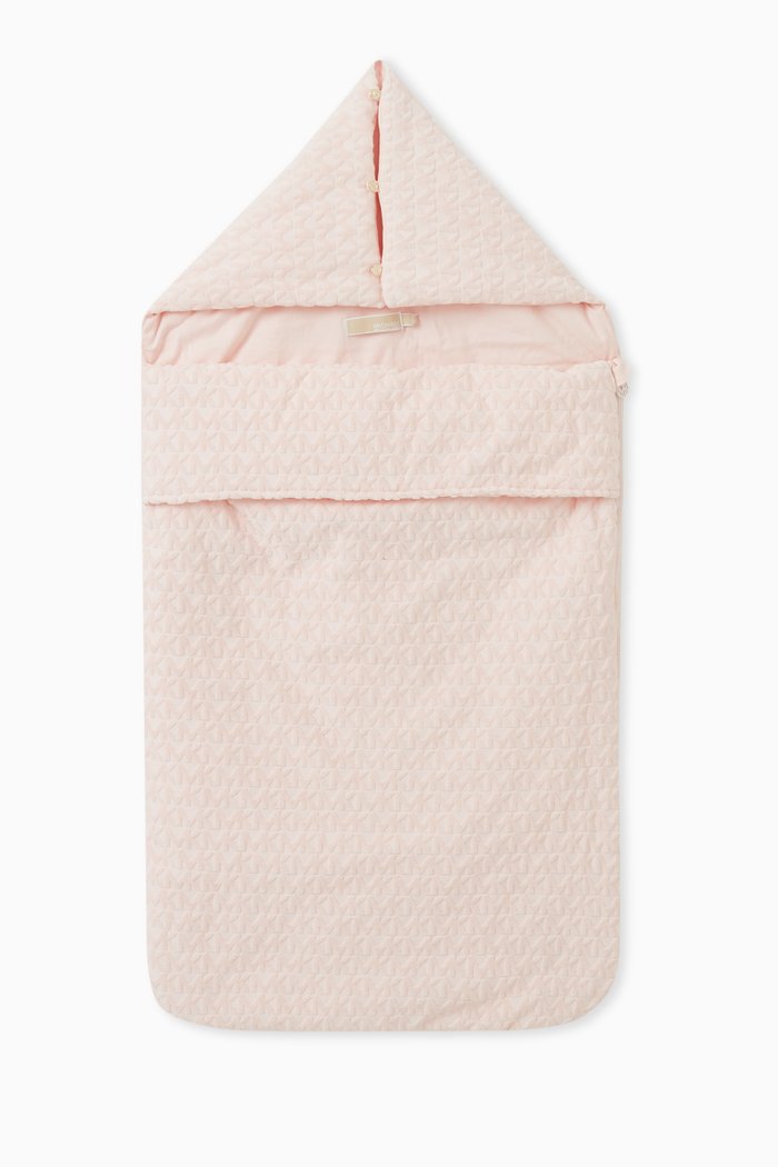 

Monogram-detail Sleeping Bag in Cotton, Pink