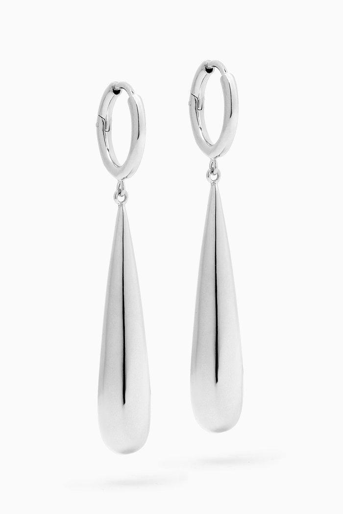 Large Oval Hoops in 18kt Gold-plated Brass, Silver