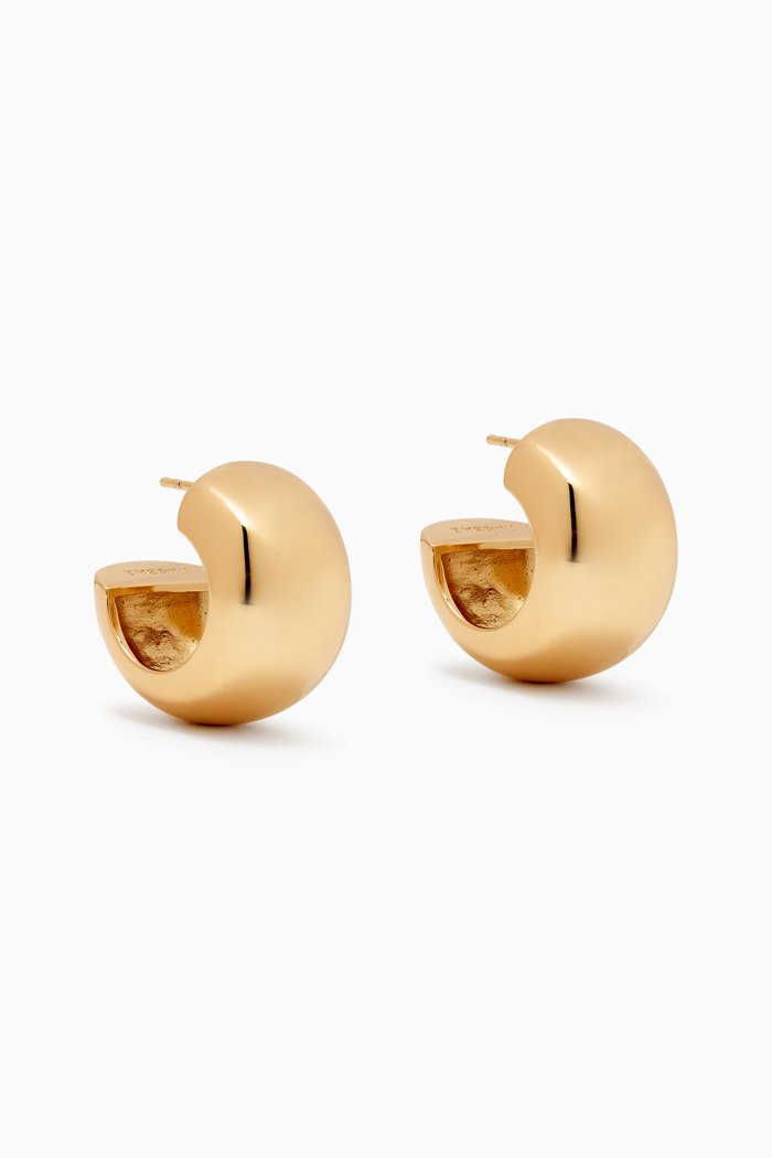 

Chunky Spherical Hoops in Gold-plated Brass, Yellow