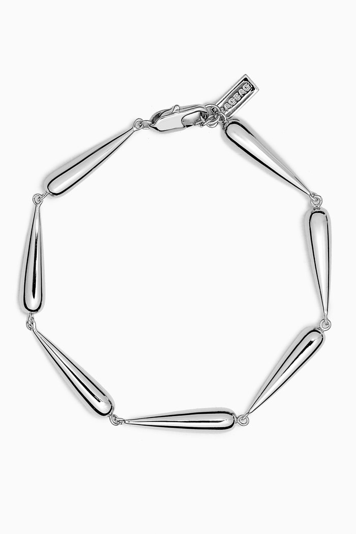 

Modular Drop Bracelet in Silver-plated Brass