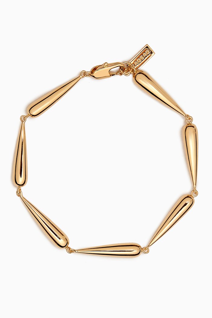 Modular Drop Bracelet in 18kt Gold-plated Brass, Yellow