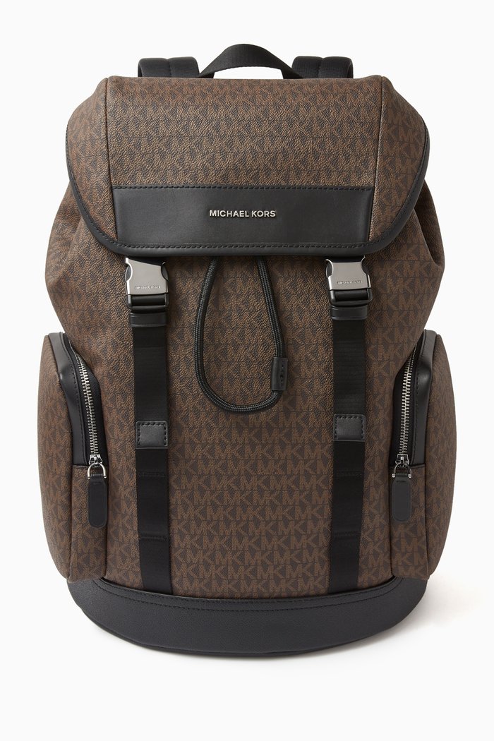 

Medium Kensington Backpack in Logo Canvas, Brown