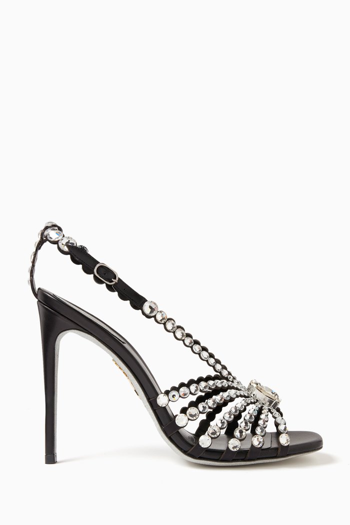 

Jewelled Pumps in Crystal Satin, Black