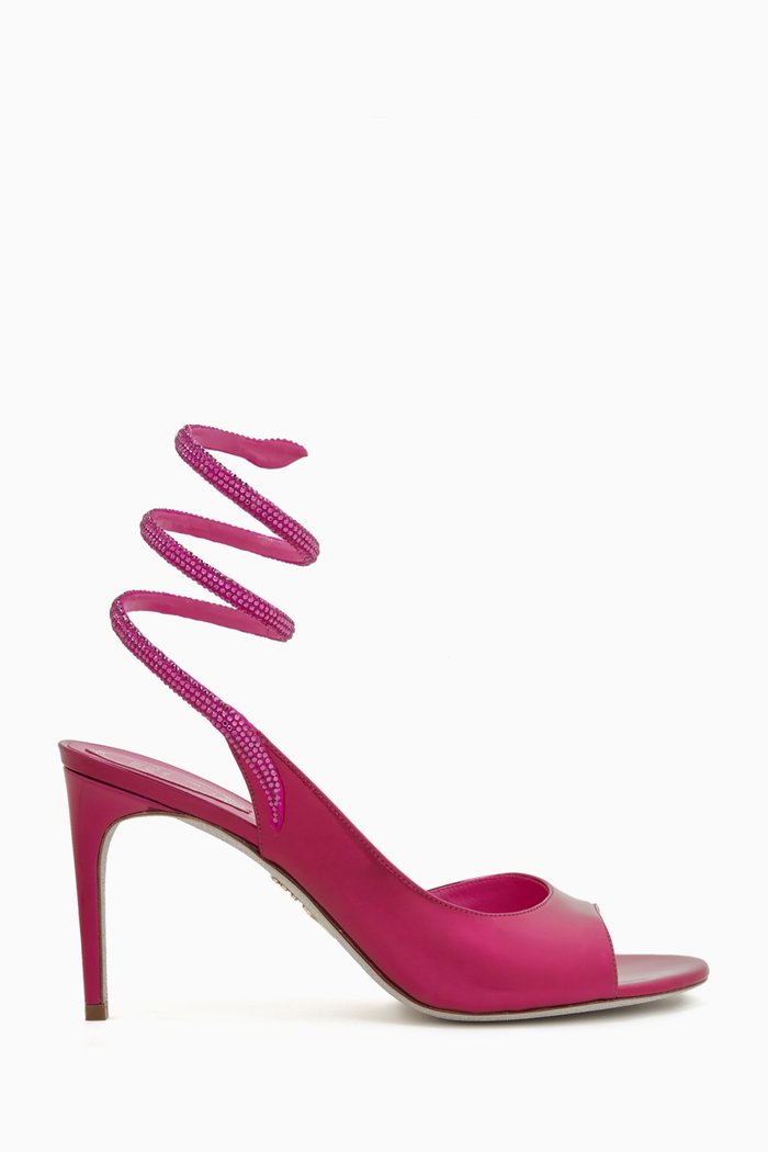 Anastasia 130 Sandals in Leather, Pink