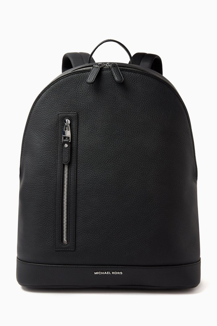 

Hudson Slim Commuter Backpack in Leather, Black
