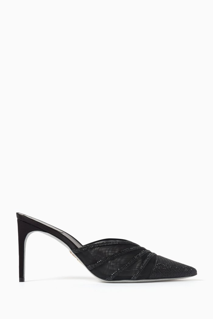 

Cleo 105 Sandals in Metallic Leather, Black