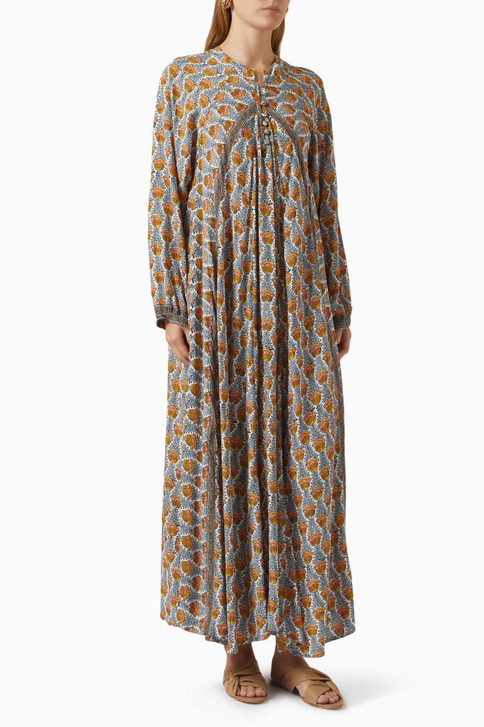 

Fiore Maxi Dress in Rayon, Multicolour