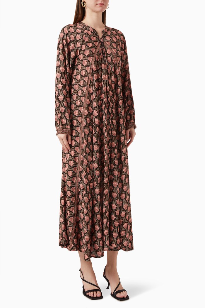 

Fiore Maxi Dress in Rayon, Multicolour