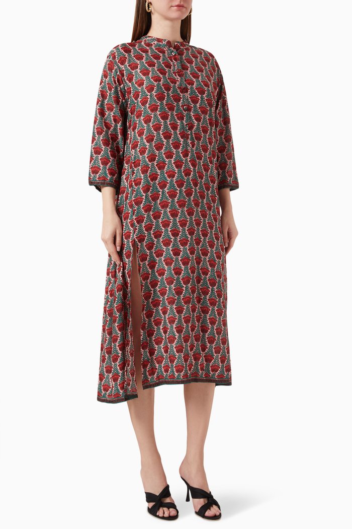 

Isobel Midi Dress in Rayon, Multicolour
