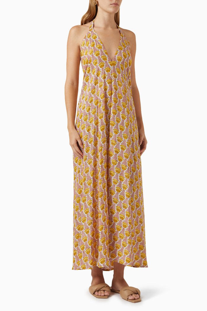 

Lola Maxi Dress in Rayon, Multicolour