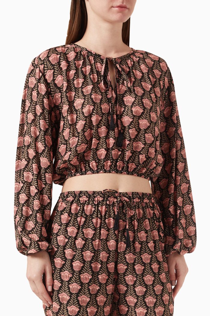 

Amelia Top in Silk, Multicolour