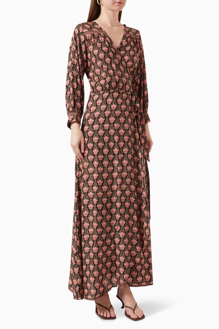 

Kate Wrap Dress in Rayon, Multicolour