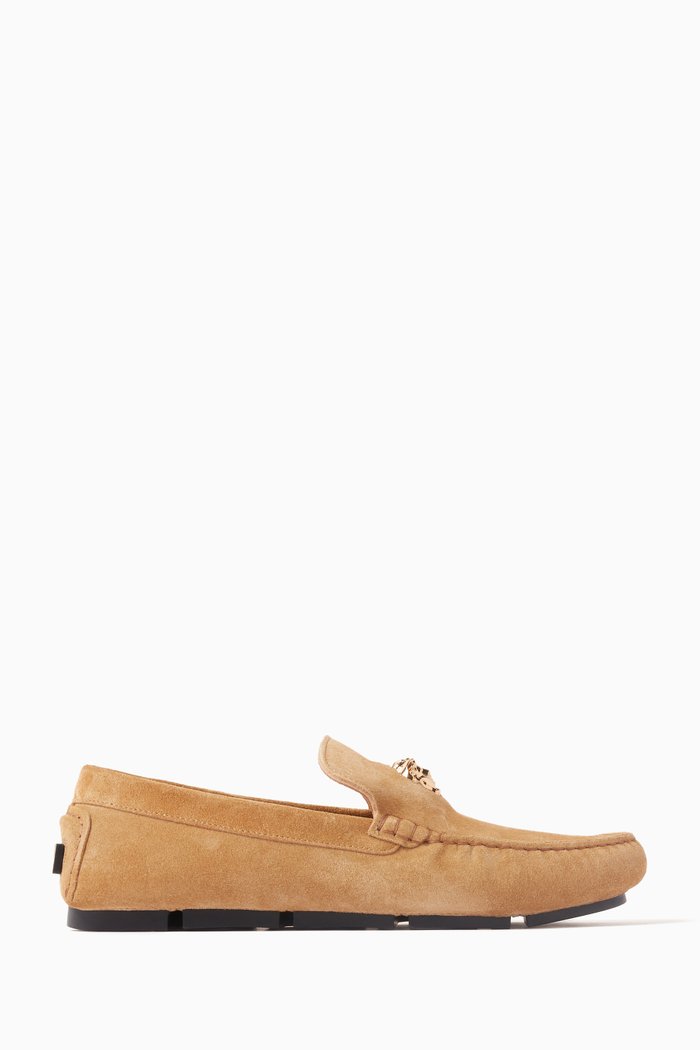 

La Medusa Driver Shoes in Suede, Brown