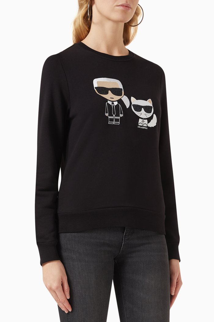 

Logo Sweatshirt in Cotton, Black