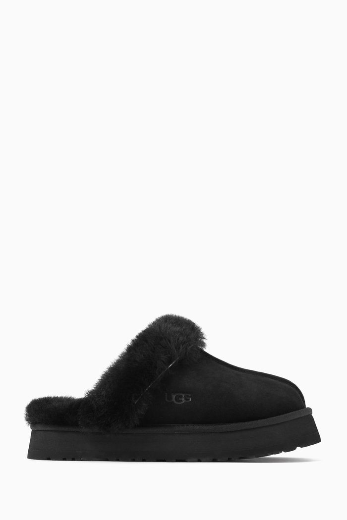 

Disquette Slippers in Suede, Black