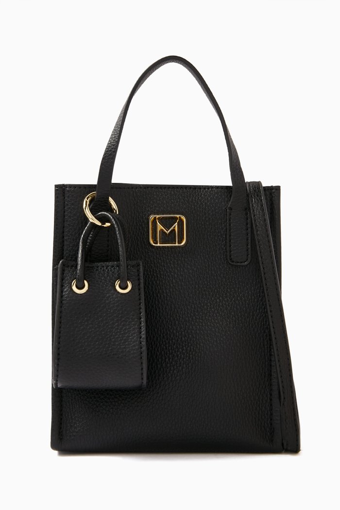 

Giorno Tote Bag in Faux Leather, Black