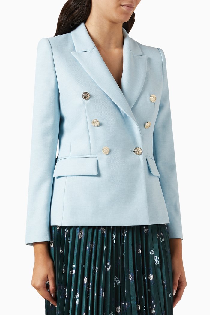 

Approdo Double-breasted Blazer in Twill, Blue