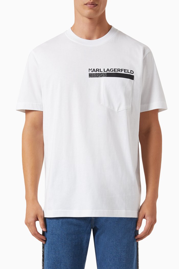 

KLJ Logo T-shirt in Cotton Jersey, White