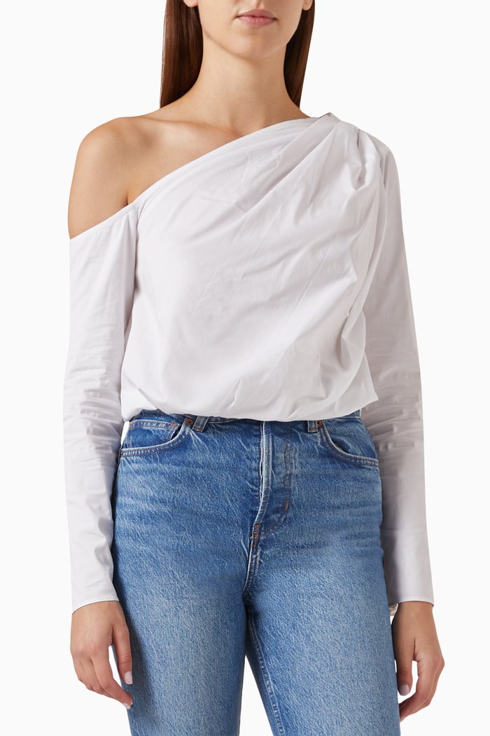 

Anika Top in Cotton Poplin, White