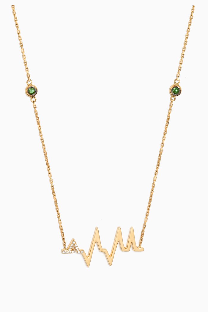 

Arabic 'Mashallah' Sapphire Necklace in 18kt Gold, Yellow