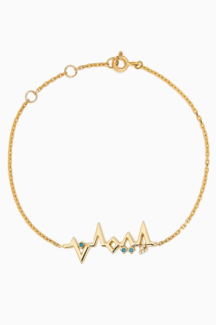 Arabic Lifeline Iman Bracelet in 18kt Gold, Yellow