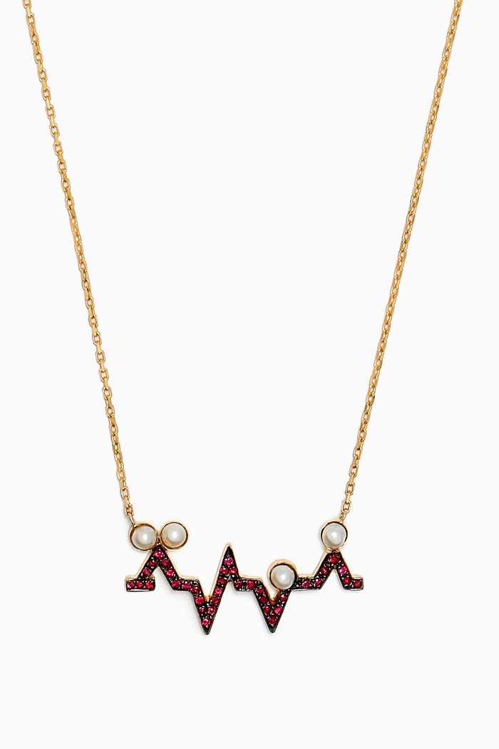 

Arabic Lifeline Noura Necklace in 18kt Gold, Yellow